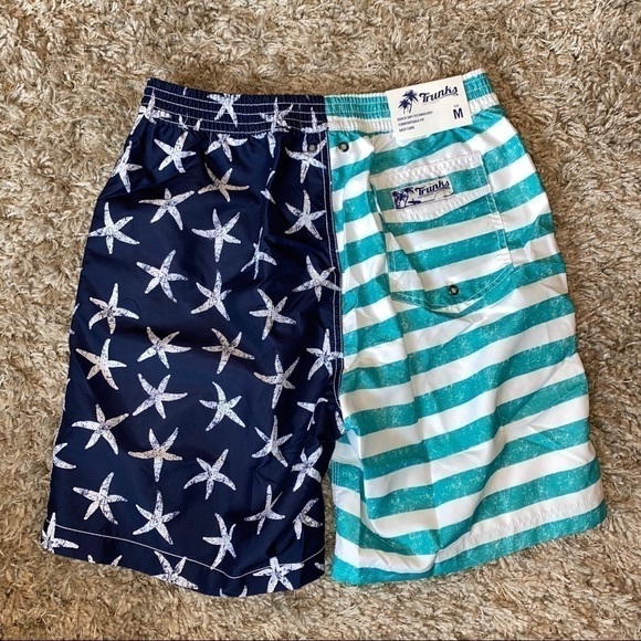 Trunks Swami Swim Shorts Neon Flag Print Medium - Picture 3 of 5